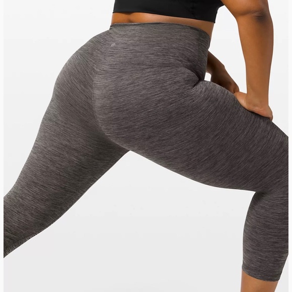 Lululemon heather-black 21” leggings - Picture 2 of 7